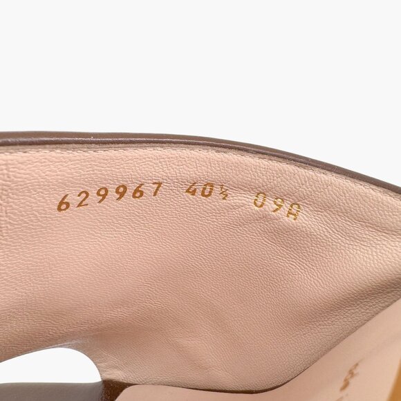 Gucci Houdan Horsebit Platform Sandals EU 40.5 US 10.5 Brown Mule Block Heel - Picture 13 of 14